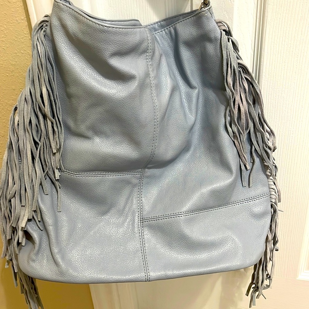 Ladies hand bag light blue